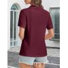 image:imageMAGCOMSEN Womens Polo Shirts VNeck Short Sleeve UPF 50 Sun Protection Collared Golf Shirt Work Summer TopsWinered