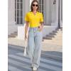 image:imageMAGCOMSEN Womens Polo Shirts VNeck Short Sleeve UPF 50 Sun Protection Collared Golf Shirt Work Summer TopsYellow
