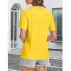 image:imageMAGCOMSEN Womens Polo Shirts VNeck Short Sleeve UPF 50 Sun Protection Collared Golf Shirt Work Summer TopsYellow
