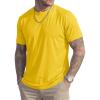 image:imageMAGCOMSEN Mens TShirts Short Sleeve UPF 50 Lightweight Moisture Wicking Basic Crewneck Casual Summer Cooling T ShirtYellow