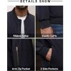 image:imageMAGCOMSEN Mens Bomber Jacket Warm Zip Up Spring Coat Lightweight Casual Windbreaker Pilot Jacket with Pockets Black XL
