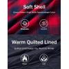 image:imageMAGCOMSEN Mens Quilted Lined Flannel Hoodie Jacket Cotton Button Down Shirt Jacket Long Sleeve Plaid Shirt ShacketNavy red
