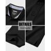image:imageMAGCOMSEN Mens Polo Shirts Short Sleeve Cotton Pique 3 Button Classic Fit Casual TShirt Performance Golf Shirts1 Black