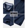image:imageMAGCOMSEN Mens Polo Shirts Short Sleeve Cotton Pique 3 Button Classic Fit Casual TShirt Performance Golf Shirts2 Navy