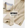 image:imageMAGCOMSEN Mens Polo Shirts Short Sleeve Cotton Pique 3 Button Classic Fit Casual TShirt Performance Golf Shirts3 Khaki