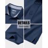 image:imageMAGCOMSEN Mens Polo Shirts Short Sleeve Cotton Pique 3 Button Classic Fit Casual TShirt Performance Golf Shirts4 Blue Grey