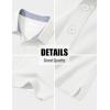 image:imageMAGCOMSEN Mens Polo Shirts Short Sleeve Cotton Pique 3 Button Classic Fit Casual TShirt Performance Golf Shirts5 White