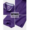 image:imageMAGCOMSEN Mens Polo Shirts Short Sleeve Cotton Pique 3 Button Classic Fit Casual TShirt Performance Golf Shirts6 Purple