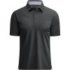 image:imageMAGCOMSEN Mens Polo Shirts Short Sleeve Cotton Pique 3 Button Classic Fit Casual TShirt Performance Golf Shirts7 Dark Grey