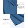 image:imageMAGCOMSEN Henley T Shirt for Men Long Sleeve Casual Shirt Button Down Cotton Summer Tops Work TShirts Medium BlueL