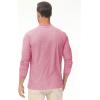 image:imageMAGCOMSEN Long Sleeve Henley Shirts for Mens Fall Shirts Cotton Casual Shirts Grey Pink L