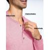 image:imageMAGCOMSEN Long Sleeve Henley Shirts for Mens Fall Shirts Cotton Casual Shirts Grey Pink L