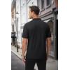 image:imageMAGCOMSEN Mens Polo Shirts with Pocket Cotton Pique Short Sleeve Collared Shirt Moisture Wicking Golf Shirts 3Button ShirtsBlack