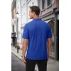 image:imageMAGCOMSEN Mens Polo Shirts with Pocket Cotton Pique Short Sleeve Collared Shirt Moisture Wicking Golf Shirts 3Button ShirtsColor Blue