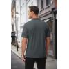 image:imageMAGCOMSEN Mens Polo Shirts with Pocket Cotton Pique Short Sleeve Collared Shirt Moisture Wicking Golf Shirts 3Button ShirtsDark Grey