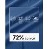 image:imageMAGCOMSEN Mens Polo Shirts with Pocket Cotton Pique Short Sleeve Collared Shirt Moisture Wicking Golf Shirts 3Button ShirtsGrey Blue