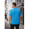 image:imageMAGCOMSEN Mens Polo Shirts with Pocket Cotton Pique Short Sleeve Collared Shirt Moisture Wicking Golf Shirts 3Button ShirtsGrey Green