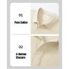 image:imageMAGCOMSEN Mens Polo Shirts with Pocket Cotton Pique Short Sleeve Collared Shirt Moisture Wicking Golf Shirts 3Button ShirtsKhaki