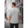image:imageMAGCOMSEN Mens Polo Shirts with Pocket Cotton Pique Short Sleeve Collared Shirt Moisture Wicking Golf Shirts 3Button ShirtsLight Grey
