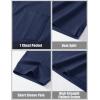 image:imageMAGCOMSEN Mens Polo Shirts with Pocket Cotton Pique Short Sleeve Collared Shirt Moisture Wicking Golf Shirts 3Button ShirtsNavy