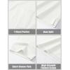 image:imageMAGCOMSEN Mens Polo Shirts with Pocket Cotton Pique Short Sleeve Collared Shirt Moisture Wicking Golf Shirts 3Button ShirtsWhite