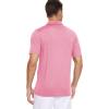 image:imageMAGCOMSEN Mens Short Sleeve Polo Golf Shirts 3Button Moisture Wicking Athletic TShirts Casual Collared Shirt2 Pink