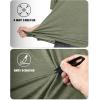 image:imageMAGCOMSEN Mens Short Sleeve Polo Golf Shirts 3Button Moisture Wicking Athletic TShirts Casual Collared Shirt3 Army Green