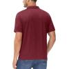image:imageMAGCOMSEN Polo Shirts for Men Short Sleeve Shirts Casual Golf Shirts Summer Work TShirt Quick Dry Outdoor Active Polo Shirts Wine Red 2XL
