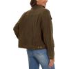 image:imageMAGCOMSEN Womens Corduroy Jacket Fashion Cropped Jackets Button Down Shacket Long Sleeve Outerwear with Flap PocketsCoffee