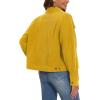 image:imageMAGCOMSEN Womens Corduroy Jacket Fashion Cropped Jackets Button Down Shacket Long Sleeve Outerwear with Flap PocketsGinger