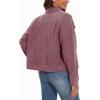 image:imageMAGCOMSEN Womens Corduroy Jacket Fashion Cropped Jackets Button Down Shacket Long Sleeve Outerwear with Flap PocketsGrayish Purple