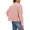 image:imageMAGCOMSEN Womens Corduroy Jacket Fashion Cropped Jackets Button Down Shacket Long Sleeve Outerwear with Flap PocketsLight Pink