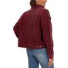 image:imageMAGCOMSEN Womens Corduroy Jacket Fashion Cropped Jackets Button Down Shacket Long Sleeve Outerwear with Flap PocketsWine Red