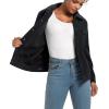 image:imageMAGCOMSEN Womens Corduroy Jacket Sherpa Fleece Lined Warm Winter Coat Button Down Casual Jacket with PocketsBlack