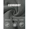 image:imageMAGCOMSEN Womens Corduroy Jacket Sherpa Fleece Lined Warm Winter Coat Button Down Casual Jacket with PocketsDark Grey