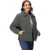 image:imageMAGCOMSEN Womens Corduroy Jacket Sherpa Fleece Lined Warm Winter Coat Button Down Casual Jacket with PocketsDark Grey