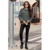 image:imageMAGCOMSEN Womens Corduroy Jacket Sherpa Fleece Lined Warm Winter Coat Button Down Casual Jacket with PocketsDark Grey