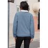 image:imageMAGCOMSEN Womens Corduroy Jacket Sherpa Fleece Lined Warm Winter Coat Button Down Casual Jacket with PocketsLight Blue