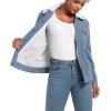 image:imageMAGCOMSEN Womens Corduroy Jacket Sherpa Fleece Lined Warm Winter Coat Button Down Casual Jacket with PocketsLight Blue