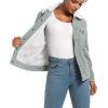 image:imageMAGCOMSEN Womens Corduroy Jacket Sherpa Fleece Lined Warm Winter Coat Button Down Casual Jacket with PocketsLight Grey