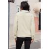 image:imageMAGCOMSEN Womens Corduroy Jacket Sherpa Fleece Lined Warm Winter Coat Button Down Casual Jacket with PocketsWhite