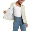 image:imageMAGCOMSEN Womens Corduroy Jacket Sherpa Fleece Lined Warm Winter Coat Button Down Casual Jacket with PocketsWhite