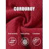 image:imageMAGCOMSEN Womens Corduroy Jacket Sherpa Fleece Lined Warm Winter Coat Button Down Casual Jacket with PocketsWine Red