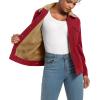 image:imageMAGCOMSEN Womens Corduroy Jacket Sherpa Fleece Lined Warm Winter Coat Button Down Casual Jacket with PocketsWine Red