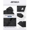 image:imageMAGCOMSEN Womens Hooded Puffer Jacket Lightweight Quilted Padded Coat 4 Pockets Zipup Winter Warm OuterwearAblack