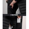 image:imageMAGCOMSEN Womens Hooded Puffer Jacket Lightweight Quilted Padded Coat 4 Pockets Zipup Winter Warm OuterwearAblack
