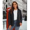 image:imageMAGCOMSEN Womens Hooded Puffer Jacket Lightweight Quilted Padded Coat 4 Pockets Zipup Winter Warm OuterwearAblack