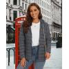 image:imageMAGCOMSEN Womens Hooded Puffer Jacket Lightweight Quilted Padded Coat 4 Pockets Zipup Winter Warm OuterwearAdark Grey