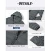image:imageMAGCOMSEN Womens Hooded Puffer Jacket Lightweight Quilted Padded Coat 4 Pockets Zipup Winter Warm OuterwearAdark Grey