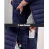 image:imageMAGCOMSEN Womens Hooded Puffer Jacket Lightweight Quilted Padded Coat 4 Pockets Zipup Winter Warm OuterwearAnavy Blue